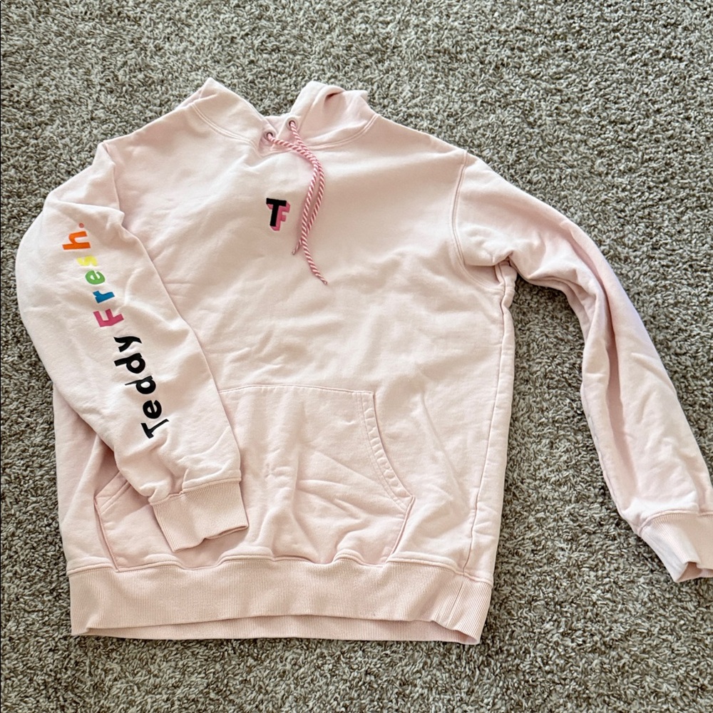 Teddy Fresh Light Pink Sweatshirt with Multicolor Logo